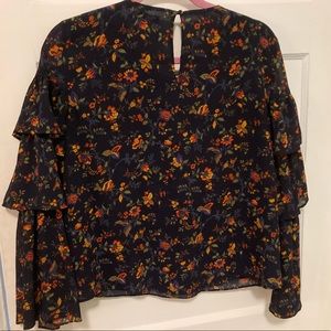 Madewell blouse - floral paisley large sleeve